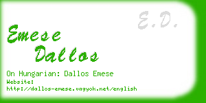 emese dallos business card